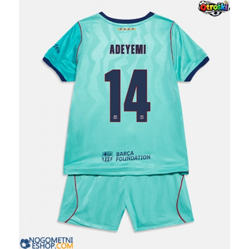 Otroški Nogometni dresi Barcelona Karim Adeyemi #14 Tretji 2026-27 Kratek Rokav (+ Kratke hlače)
